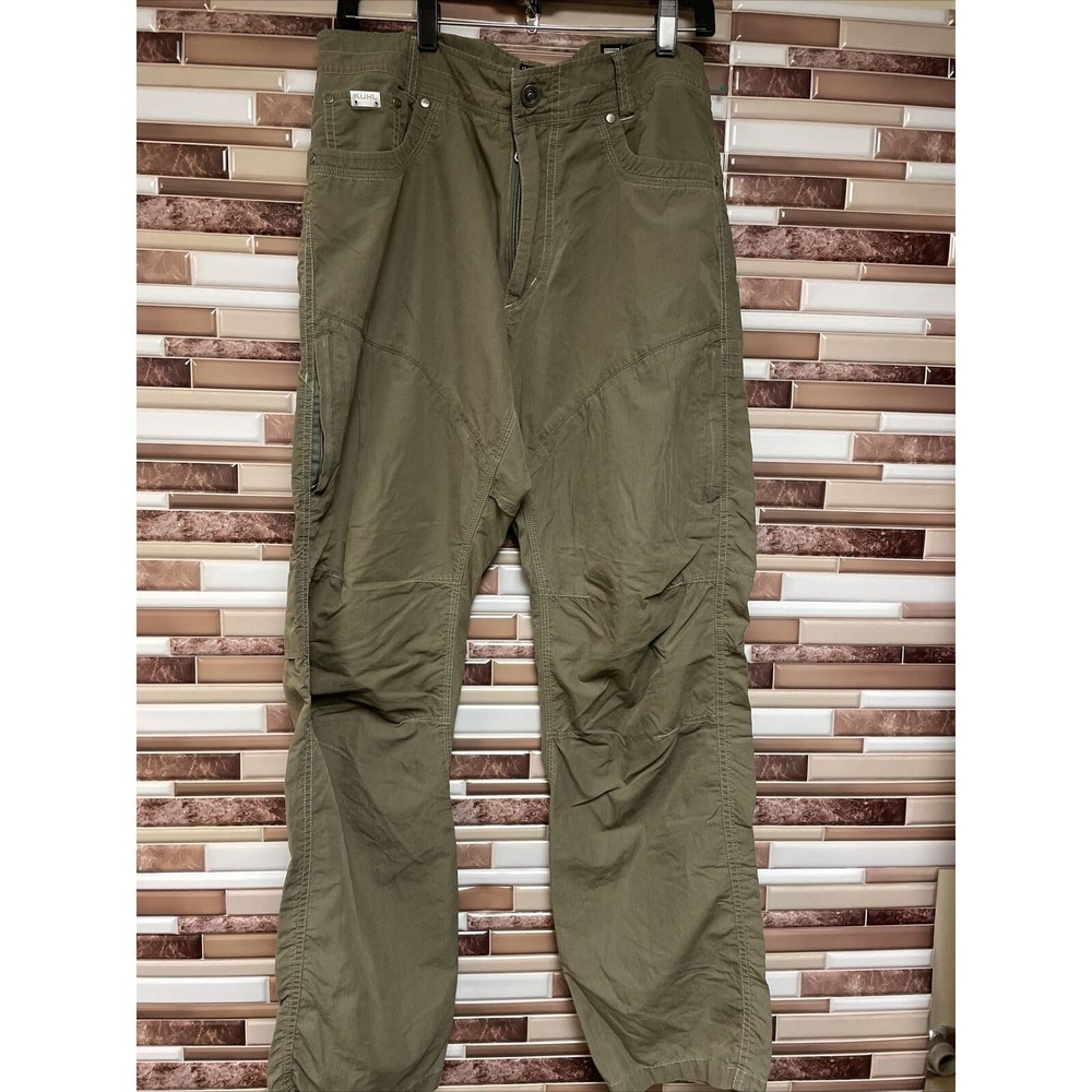 Kuhl Pants Green Born In The Mountains Hiking Outdoor Camp Mens Pants 33x32
